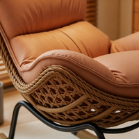 Fauteuil inclinable moderne et chaise longue de balcon, fauteuil de salon, chaise à bascule capitonnée pour chambre, hôtel, appartement