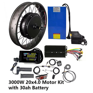 <span class=keywords><strong>Kit</strong></span> de conversión de motor de buje trasero para <span class=keywords><strong>bicicleta</strong></span> eléctrica <span class=keywords><strong>Fat</strong></span> Ebike de 20 pulgadas, 60V 72V 3000W, 20x4.0, con batería de 30Ah - Product Image 1