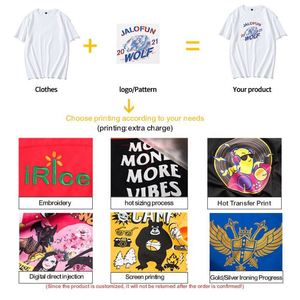 เสื้อยืดพิมพ์ลายตัวอักษรปักด้านหลังผ้าถักทรงโอเวอร์ไซส์ออกแบบได้ตามต้องการ - Product Image 4