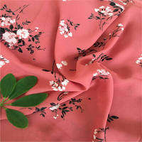 Tissu en crêpe de soie imprimé de fleurs, en polyester recyclé épais, lin coréen et mousseline, pour l'impression