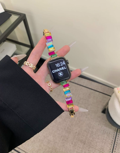 Correa de reloj de resina de lujo para Apple Watch Iwatch 8 Ultra 1 2 3 4 5 6 7 8 Correa de acero inoxidable intercambiable <span class=keywords><strong>Smartwatch</strong></span> Correa - Product Image 5