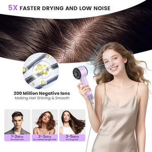 <span class=keywords><strong>Asciugacapelli</strong></span> Professionale Mini Portatile Senza Pale a Ioni Negativi per Cani e Animali Domestici, 110.000 Giri/min, <span class=keywords><strong>Ionico</strong></span> - Product Image 3