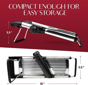 Trancheuse à mandoline pour trancher les oignons, les pommes de terre, les tomates et la julienne avec brosse de nettoyage - Product Image 2