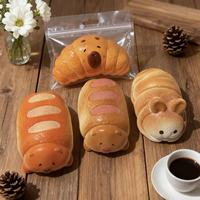 Mainan Squishy Bentuk Roti Keju Realistis Super Lembut PU Slow Rebound, Simulasi Makanan, Mainan Penghilang Stres Grosir