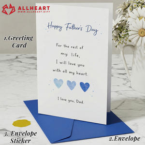 Tarjetas Personalizadas para el Día del Padre de 5x7 Pulgadas, Tarjeta Te Amo, MOQ Bajo, con Sobre y Adhesivo - Product Image 3