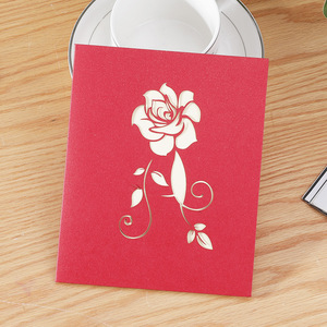 3D Pop Up Flower Bouquet Greeting Card Pink Floral Design For Valentine's Day Birthday - Product Image 6