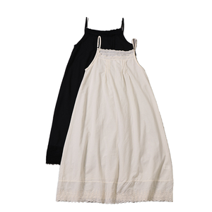 Dolce giapponese Mori da donna gonna Vintage in <span class=keywords><strong>cotone</strong></span> sottile <span class=keywords><strong>sottoveste</strong></span> primavera estate abito Base interna ampio senza maniche <span class=keywords><strong>sottoveste</strong></span> di pizzo - Product Image 1