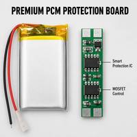 Batterie Li-Po polymère ultra-mince, compacte, légère et efficace de 3,7 V 800 mAh avec PCM pour traceur GPS portable Bluetooth