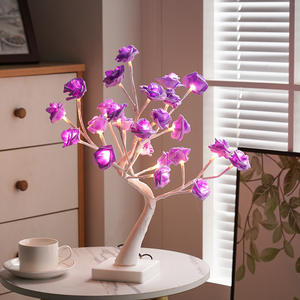 Adorno de lámpara, lámpara de abedul, árbol de rosas, decoración de sala de estar, lámpara de Decoración de mesa, regalo Uionen 2190 - Product Image 3