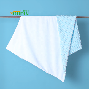 <span class=keywords><strong>Couverture</strong></span> personnalisée pour bébé 30x40 pouces, double couche, en <span class=keywords><strong>Minky</strong></span> Dot et peluche courte, pour impression par sublimation - Product Image 4