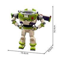 Funbuild MOC-240895, Juego de Bloques de Construcción de Robot Mecha, Explorador Espacial de Dibujos Animados con Armadura Completa, Ladrillos de Ensamblaje DIY