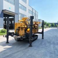 Machine de forage de puits d'eau de type chenillé, équipement de forage mobile sur chenilles pour l'excavation de puits