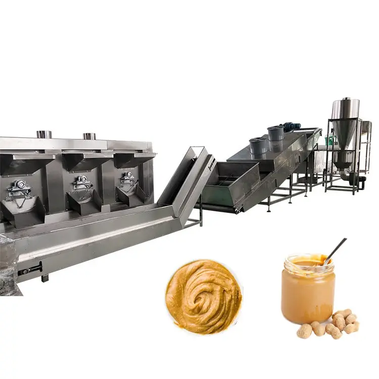 CANMAX üretici ucuz fiyat sıcak satış tam otomatik fındık sosu değirmeni makinesi işleme fıstık ezmesi üretimi hattı