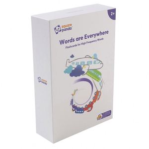 Tarjetas de Memoria de Papel con Diseño de Panda Cuadrado para Palabras de Alta Frecuencia, Tarjetas Educativas para Niños de 2+ Años - Product Image 1