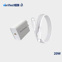 Ensemble de chargeur de téléphone TKT 20W, chargeur portable intelligent à charge rapide, câble Type C, chargeur de téléphone portable USB PD GaN, prise US pour appareil photo