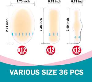 YOJO Parches Hidrocoloides Premium para Verrugas, Impermeables y Transpirables, Almohadillas para Talones, Cuidado de los Pies, Cojín Anti-Fricción y Anti-Presión - Product Image 6