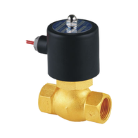 Válvula solenoide de vapor de alta temperatura de 1'' de latón, con orificio de flujo de 22 mm, estructura de control OEM personalizable, AC110V DC12V 2L200-25