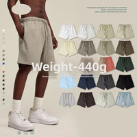 Shorts décontractés à cinq points pour hommes 2025 poids lourd FOG pour jeunes marque tendance avec cordon de serrage Sports d'été Shorts chauds tricotés