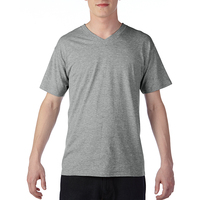 63V00 vente en gros 150g léger doux coupe ajustée col en V plaine unisexe nouveau Design impression personnalisée t-shirt vierge