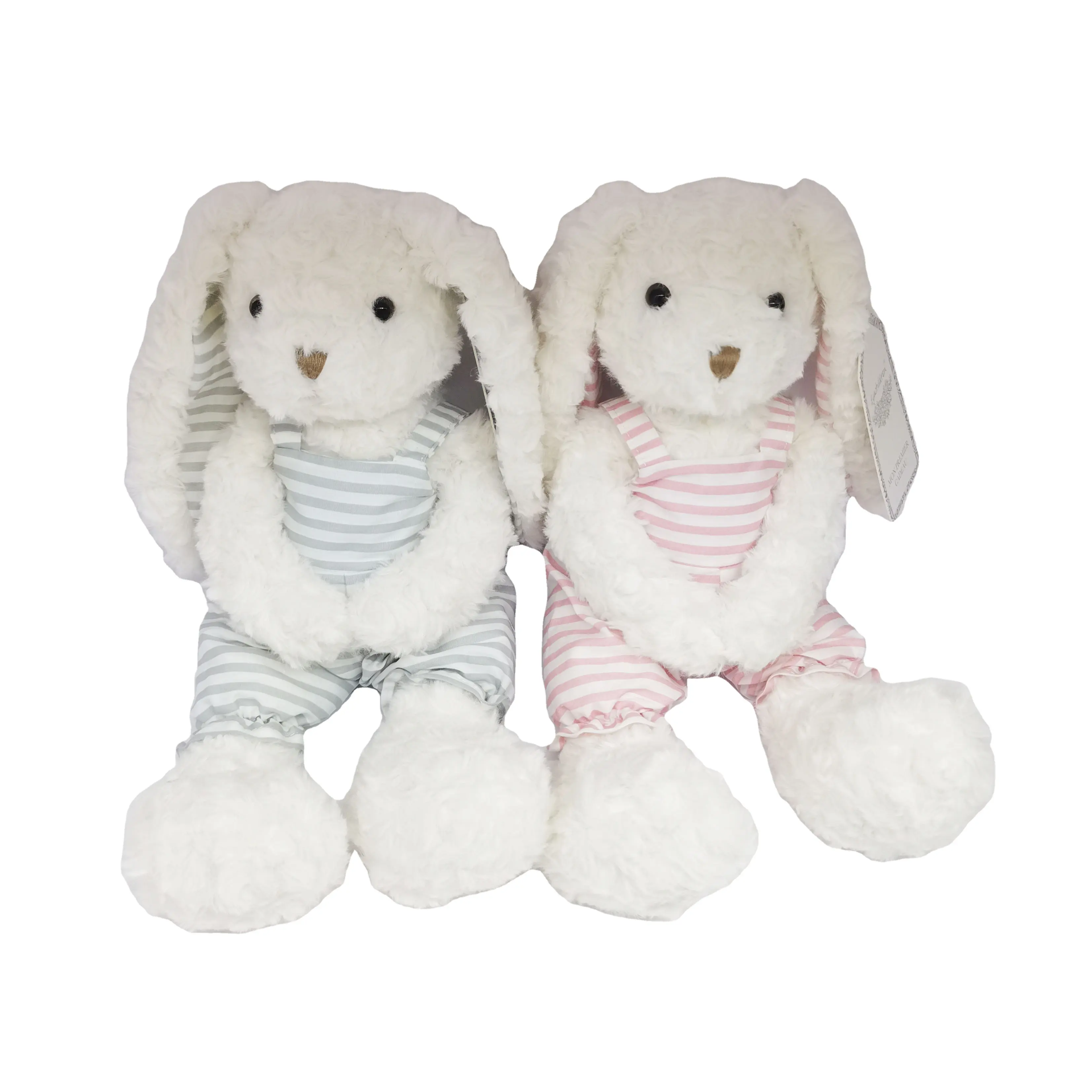 New Coming sublimation stuffed plush white bunny girls' cuddly toy customized gift OEM factory made