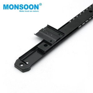 27mm chiều rộng bàn bếp trượt đường ray Đen undermounted nội thất văn phòng hai lần bóng mang ngăn kéo cho máy tính ăn uống - Product Image 2