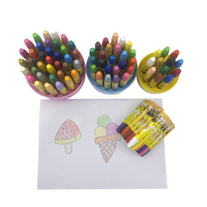Meilleur cadeau pour enfants, crayons de cire soyeux personnalisés, 12, 18, 24, 36 couleurs vives, ensemble de crayons de cire pour le dessin et la peinture - Product Image 1