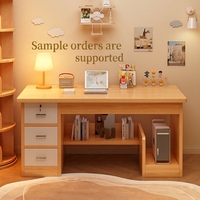 Bureau d'ordinateur moderne avec étagères de rangement spacieuses et structure robuste pour le bureau à domicile ou l'étude