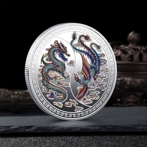 Cultura auspiciosa Dragón y <span class=keywords><strong>Fénix</strong></span> Medalla conmemorativa auspiciosa Monedas de oro y plata Club de <span class=keywords><strong>seguros</strong></span> Venta Fabricación de regalos - Product Image 6