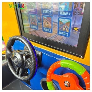 Macchina da gioco per bambini a gettoni, con auto oscillante 3D in fibra di vetro, per interni, con video elettronico. - Product Image 5