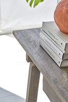 Table d'angle en bois de pin blanc nouvelle collection, gaucoupes naturelles souples, console rétro
