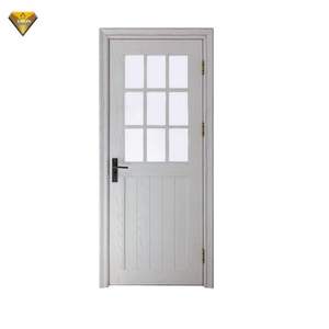 Porte en <span class=keywords><strong>bois</strong></span> d'acajou 6-lite fini <span class=keywords><strong>bois</strong></span> massif pour chambre entrée et salon avec verre et acier - Product Image 1