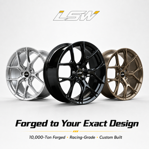 LS8057 18 19 20 นิ้ว 5x112 5x114.3 ล้อแม็กซ์อัลลอยด์แบบกำหนดเอง สีดำเงา ขอบเว้า 5 ก้าน สำหรับ Audi BMW - Product Image 5