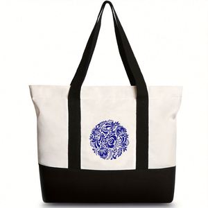 Bolsa de Playa de Lona Personalizada con Monograma para Mujer, Regalo con Iniciales Personalizadas para Salidas de Verano y Viajes - Product Image 3