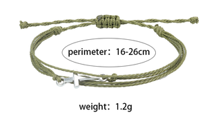 Bracelet tressé en fil ciré européen et américain, imperméable, minimaliste, polyvalent, accessoire pour femme - Product Image 6