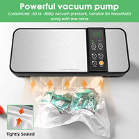 Scelleuse sous vide électrique portable automatique en acier inoxydable pour usage domestique avec affichage numérique