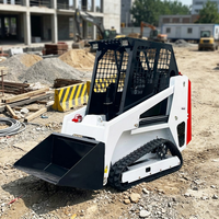 Mini-chargeuse compacte sur chenilles de 1 tonne homologuée EPA CE, petite machine de transport utilitaire