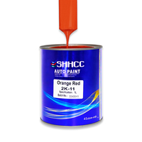 Peinture de retouche automobile liquide en polyuréthane 2K acrylique rouge orangé de haute qualité pour plastique et bateaux, finition brillante