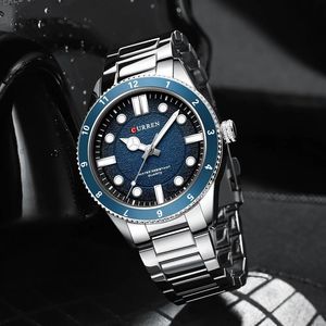 CURREN 8450 Montres à quartz pour hommes, nouveau produit tendance, vente directe d'usine, prêtes à être expédiées, en vente, bracelet en acier inoxydable - Product Image 4