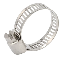 Collier de serrage réglable en acier inoxydable 304 DIN3017-1 de 16 mm à 25 mm pour tuyau de carburant, type serpentin, avec clip de fixation DIN3017-1