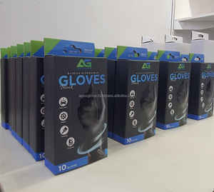 Gants jetables en nitrile noir personnalisés, sans poudre, ambidextres, avec poignet perlé, multi-usages, cuisine, hiver, printemps, été, automne - Product Image 5