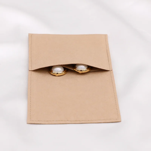 Échantillon Gratuit Exquis – Emballage Personnalisé en Cuir pour Bijoux, Sac à Bijoux en Fibre Microsoft, Sacs d'Emballage pour Colliers et Bijoux - Product Image 4