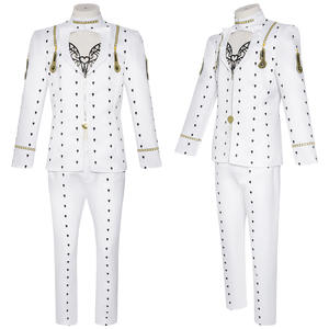 Disfraz de Halloween de personaje de aventura de fantasía de anime, traje blanco de tela de poliéster, top + pantalones - Product Image 5