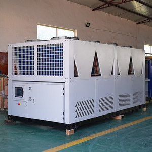 เครื่องทำความเย็นแบบเลเซอร์สำหรับงานหนัก 70HP~120HP ชิลเลอร์แบบสกรูระบายความร้อนด้วยอากาศ กำลังทำความเย็น 150-300 พร้อมเครื่องระเหยแบบเปลือกและท่อ - Product Image 3