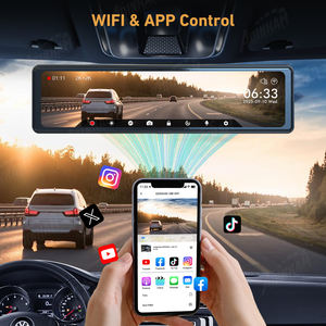 Caméra de tableau de bord ADINKAM <span class=keywords><strong>Sony</strong></span> IMX Starvis 2 à double objectif, miroir, avant/arrière, 2K WDR, vision nocturne, contrôle WIFI par application, enregistreur vidéo tactile IPS - Product Image 4