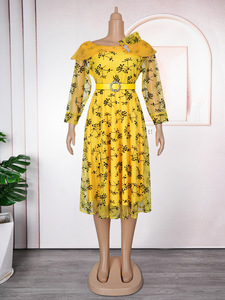 Abito estivo a trapezio stampato per donne taglie forti, ispirato al commercio estero transfrontaliero europeo-americano - Novità - Product Image 6