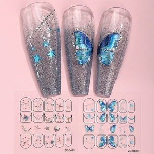5 Minutes Nail Guard Stickers DIY Manicure Set Stickers Polish Art Gel Nail Supplies <strong>Designer</strong> Stickers 3D Nail <strong>Abstraction</strong> - Product Image 1