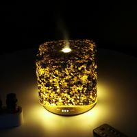 Nouveauté Diffuseur d'arômes en bois de terrazzo 200 ml Diffuseur de pierre Diffuseur ultrasonique d'huiles essentielles en terrazzo pour l'aromathérapie