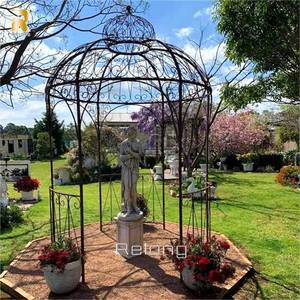Decoración <span class=keywords><strong>de</strong></span> la boda al aire libre Gazebo <span class=keywords><strong>de</strong></span> <span class=keywords><strong>hierro</strong></span> <span class=keywords><strong>forjado</strong></span> Diseños Pérgola <span class=keywords><strong>de</strong></span> jardín para la venta - Product Image 6