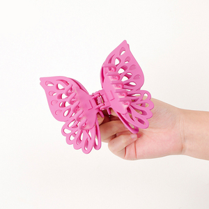 Pinzas para el pelo de mariposa grande mate para mujer, pinzas esmeriladas de doble hueco para niña, Clip de tiburón de Color sólido, accesorios para el cabello - Product Image 4
