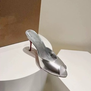 Nuove Scarpe Estive Peep-toe, <span class=keywords><strong>Sandali</strong></span> con Tacco a Spillo Monopezzo a Punta Tonda, <span class=keywords><strong>Sandali</strong></span> Slip-on in Pelle Verniciata - Product Image 5